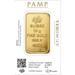Zlatý investiční slitek PAMP Fortuna 50 g - 2. strana