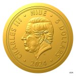 Zlatá 1/25oz investiční mince Český lev 2024 stand – obrázek 2