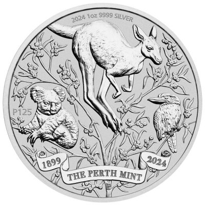 Stříbrná investiční mince Perth Mint 125th Anniversary 2024 31,1 g (1 Oz) – obrázek 1