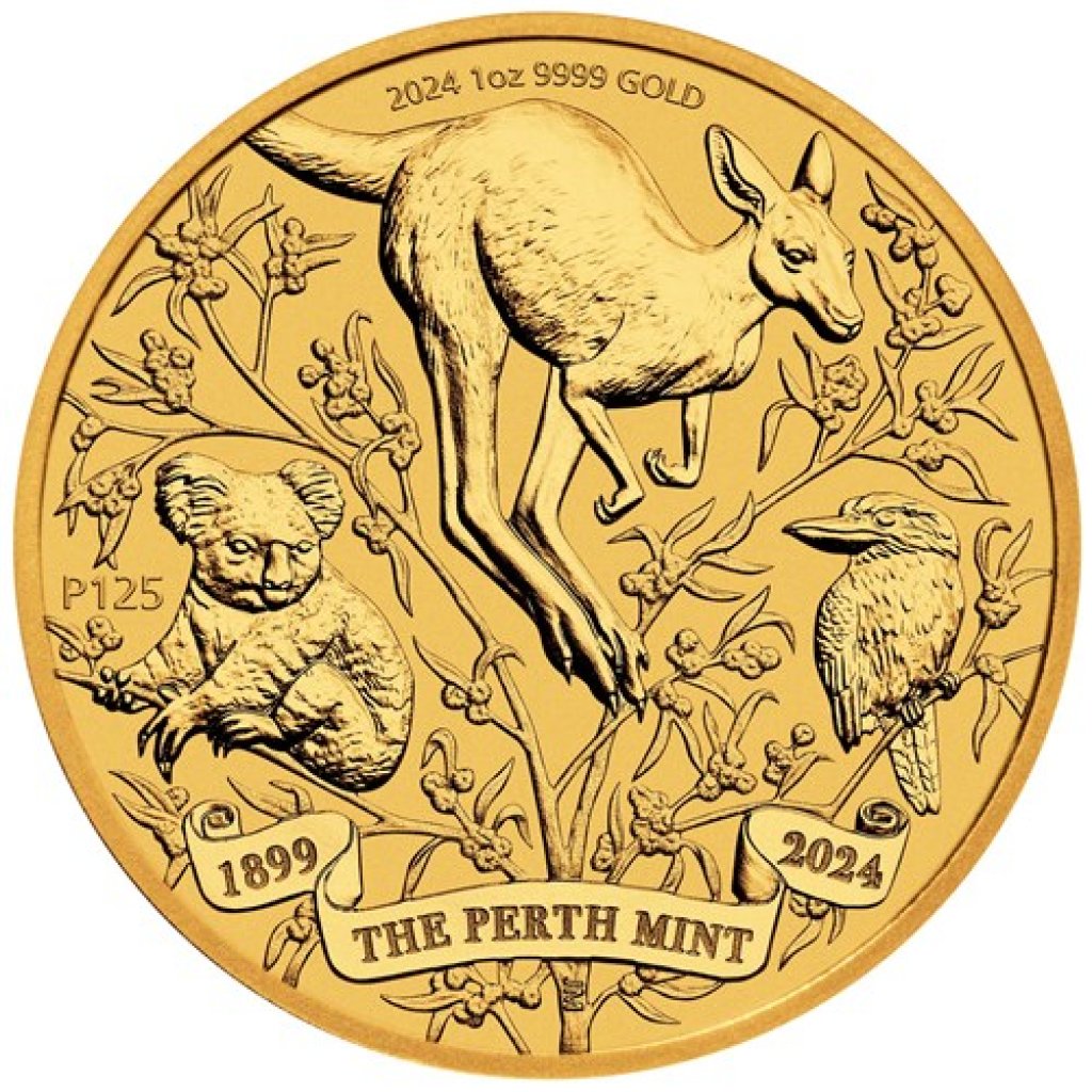 Zlatá investiční mince Perth Mint 125th Anniversary 2024 31,1 g (1 Oz) – obrázek 1