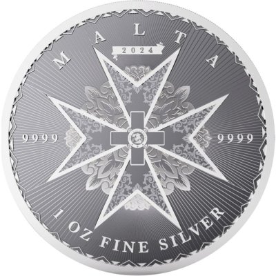 Stříbrná mince Maltézský kříž 2024 1 Oz – obrázek 1