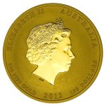 Zlatá investiční mince Australská Lunární Série II. 2012 Drak 31,1 g (1 Oz )