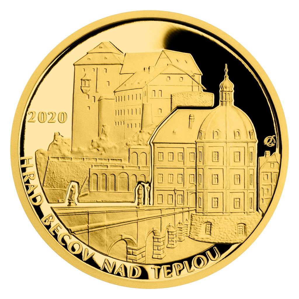 Zlatá investiční mince 5000 Kč Bečov nad Teplou 2020 15,55 g - obrázek 1