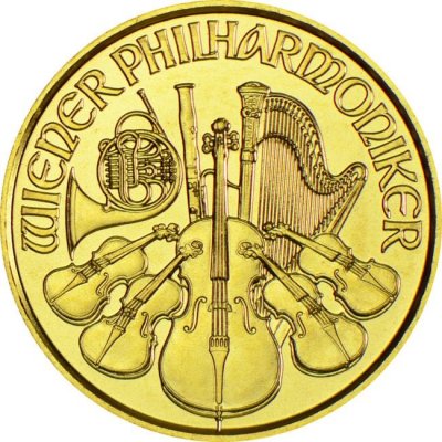 Zlatá mince 1/25 Oz Philharmoniker – obrázek 1