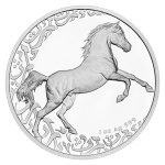 Stříbrná uncová investiční mince Treasures of the Gulf - The Horse 2024 proof limitovaný – Obrázek 2