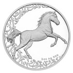 Stříbrná 2oz mince Treasures of the Gulf - The Horse 2024 proof numbered – Obrázek 2